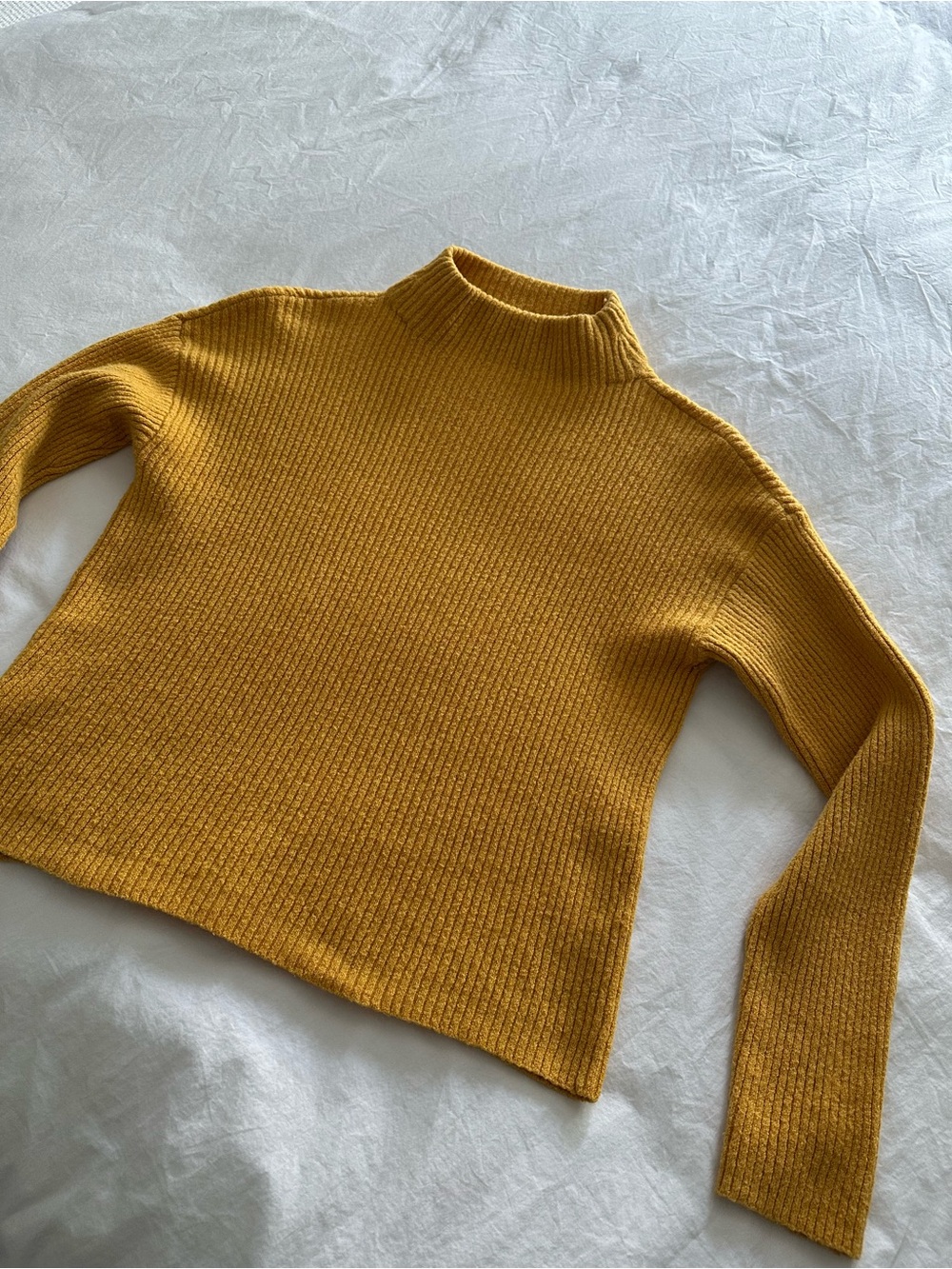 BP Nordstrom Ribbed mock sweater in mustard size medium - Picture 6 of 12